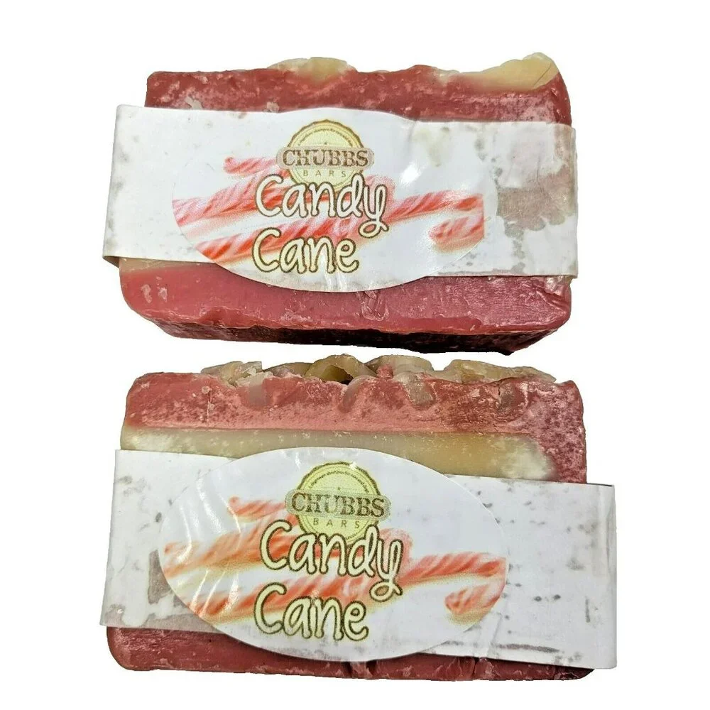 CHUBBS Pet Shampoo Soap Bar Lot of 2 Candy Cane 4oz Organic Dog Cat Animal